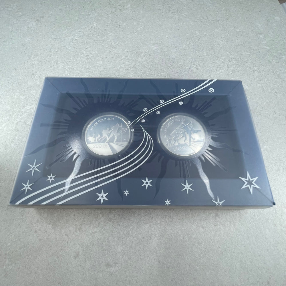 33,7g .925Ag 200kr Norge 2011 ski-VM/Norsk Idrett 150år i boks