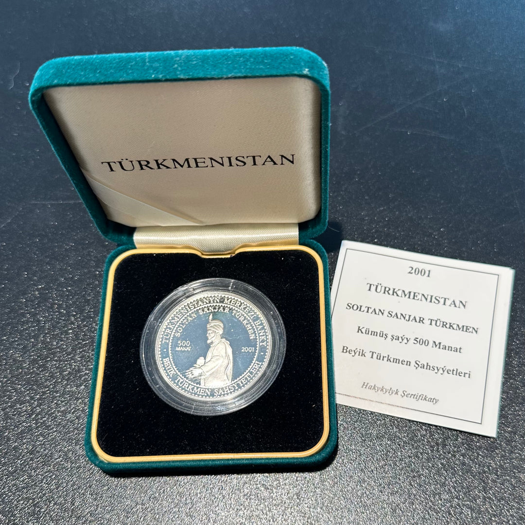 28,28g .925Ag 500Manat Turkmenistan(with box and certificate)(Mintage 1000)