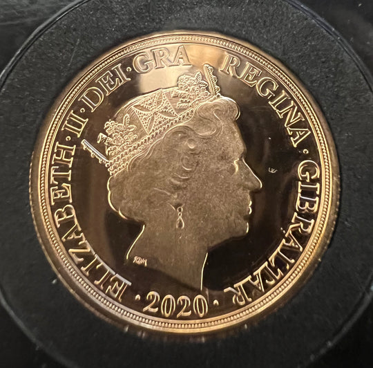 7.98g .916Au (SPOT) 2020 Gibraltar Sovereign