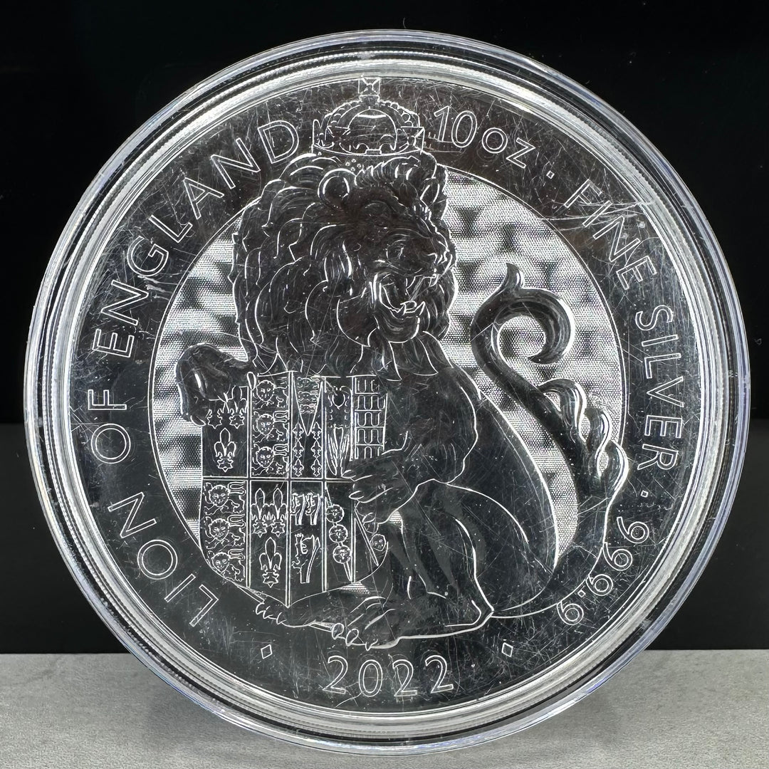 10oz .999Ag 10Pounds Lion of England 2022