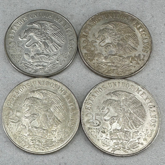 90g .720Ag 25 Pesos Mexico 1968 (Commemorative Coins Olympics Mexico City)