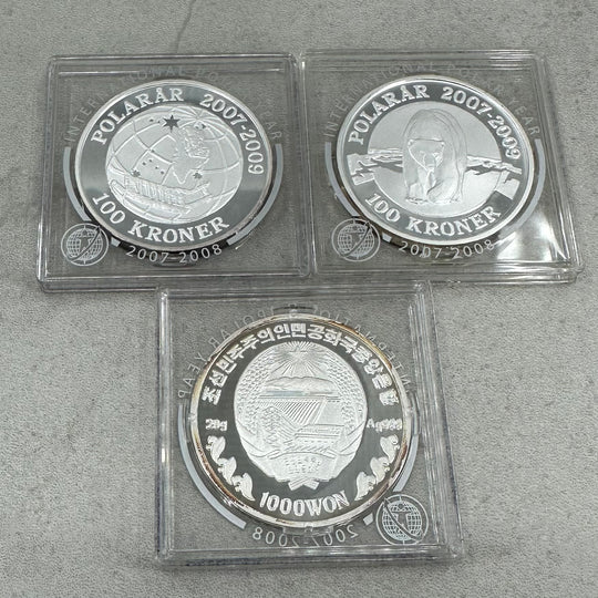 82,2g .999Ag (SPOT) commemorative coins polar year 2007/2008