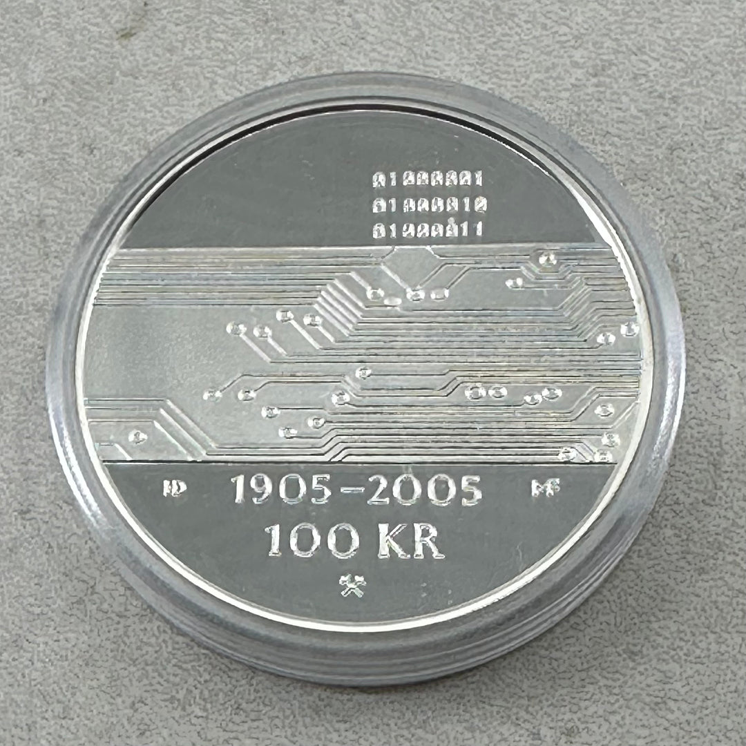 33.8g .925 Silver (SPOT) 100Kr 2005 Norge Unionsoppløsningen i kapsel