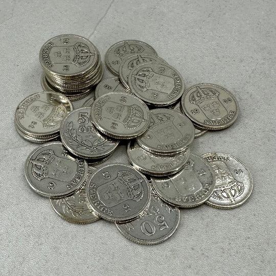 90g .999Ag (SPOT) 30STK 50Øre Sverige 1911-1939