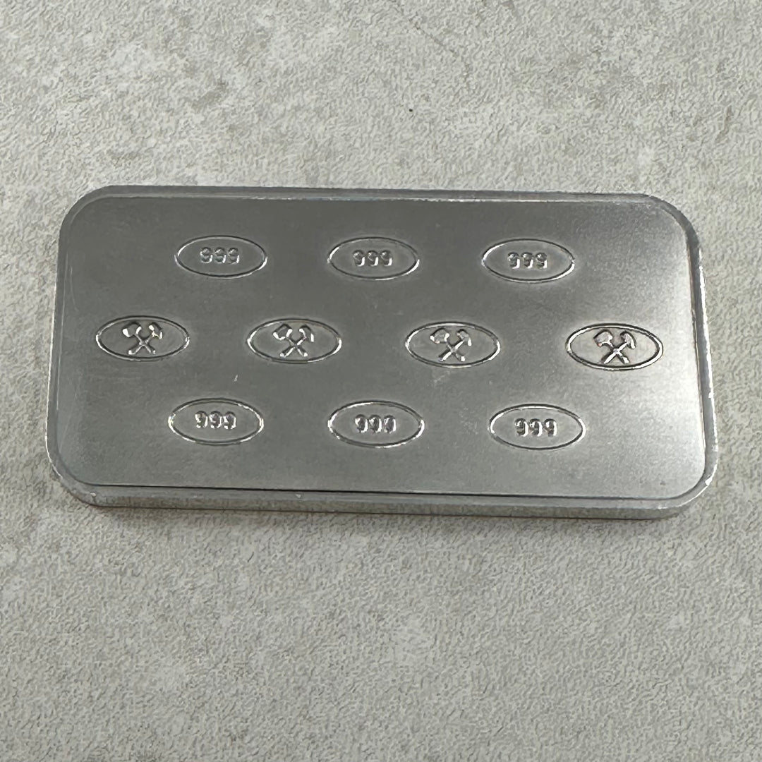 100g .999Ag Johnson Matthey Bullion i skrin