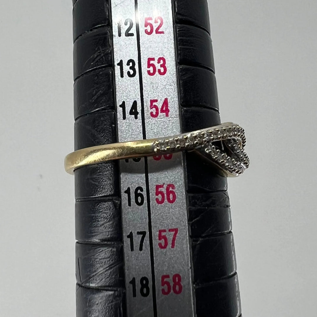 18K gullring m/diamanter