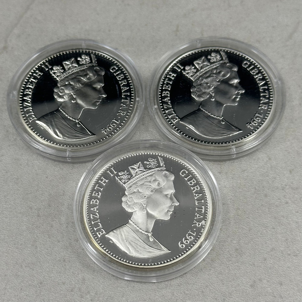 84,84g .925Ag (SPOT) Gibraltar ww2 commemorative coins 94/99