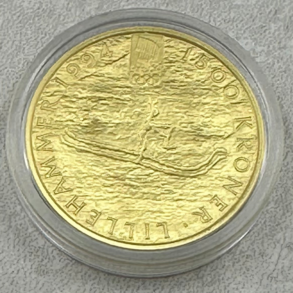 16,96g .917Au 1500kr Norge 1991 Lillehammer OL