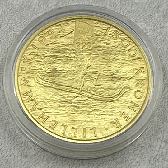 16,96g .917Au 1500kr Norge 1991 Lillehammer OL