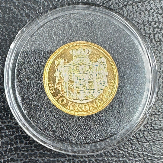 4,48g .900Au(SPOT+2%)10Kroner Danmark 1913