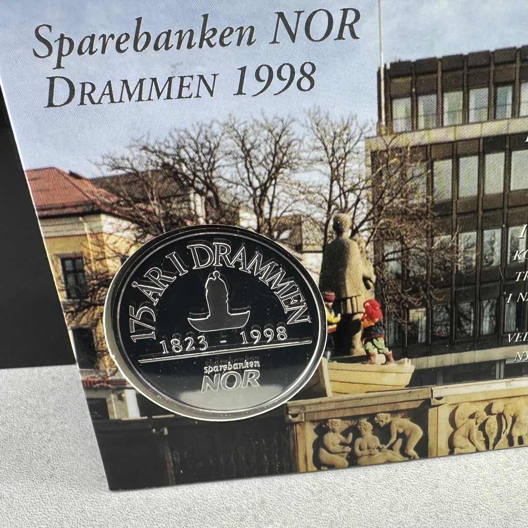 20,8g .999Ag Nordaleren Minnemedalje/Mynt Drammen Sparebank 175år