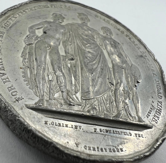 Den Nordiske Industri og Kunstutstilling i Kjøbenhavn 1872 medalje i tinn