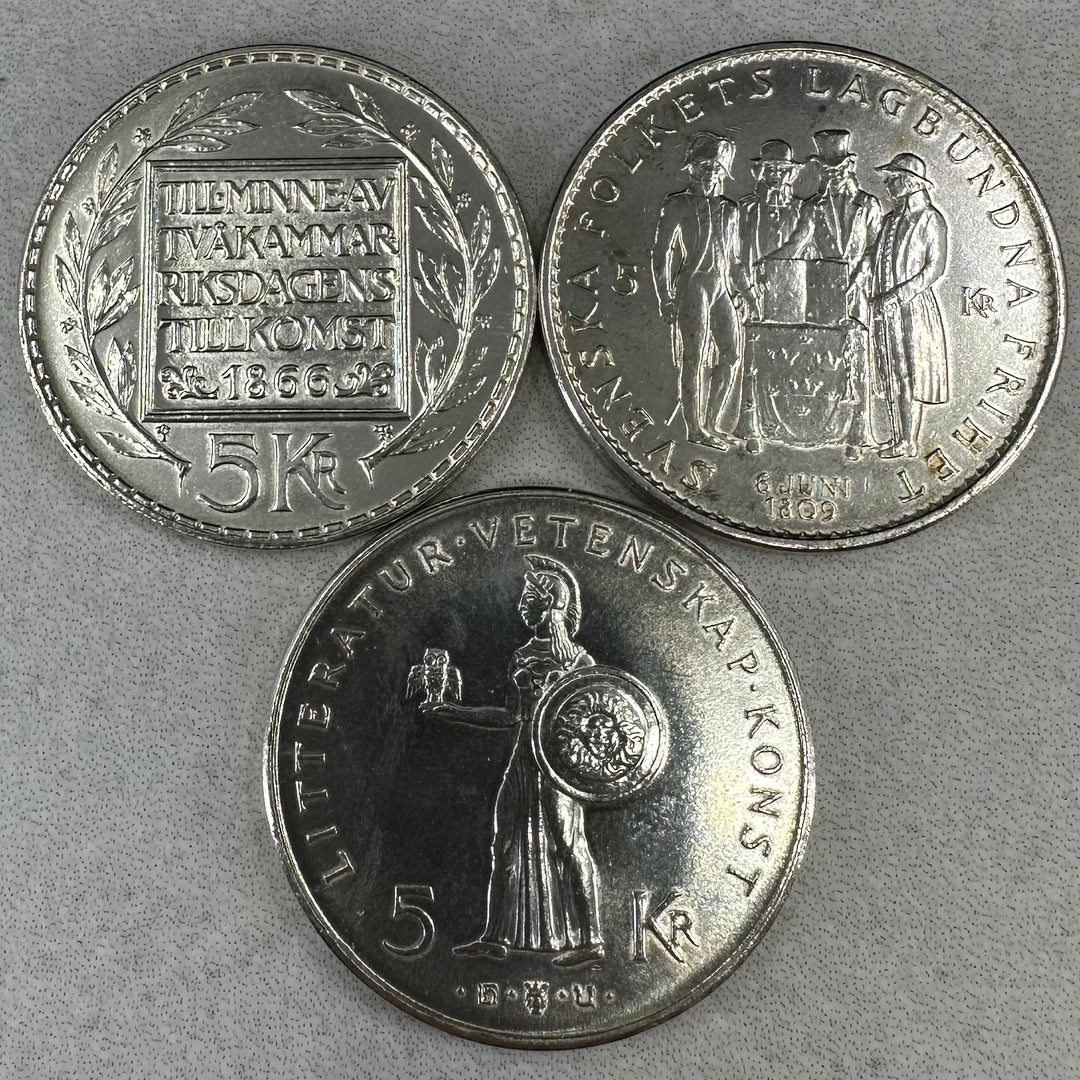 54g .400Ag 5kr Minnemynter Sverige