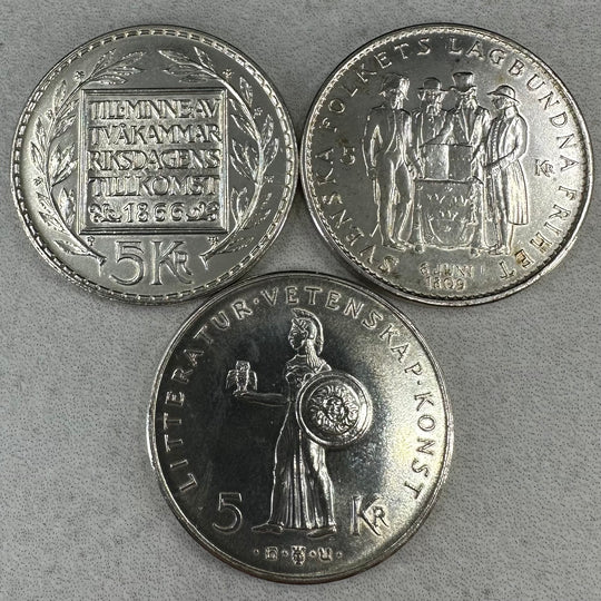 54g .400Ag 5kr Minnemynter Sverige