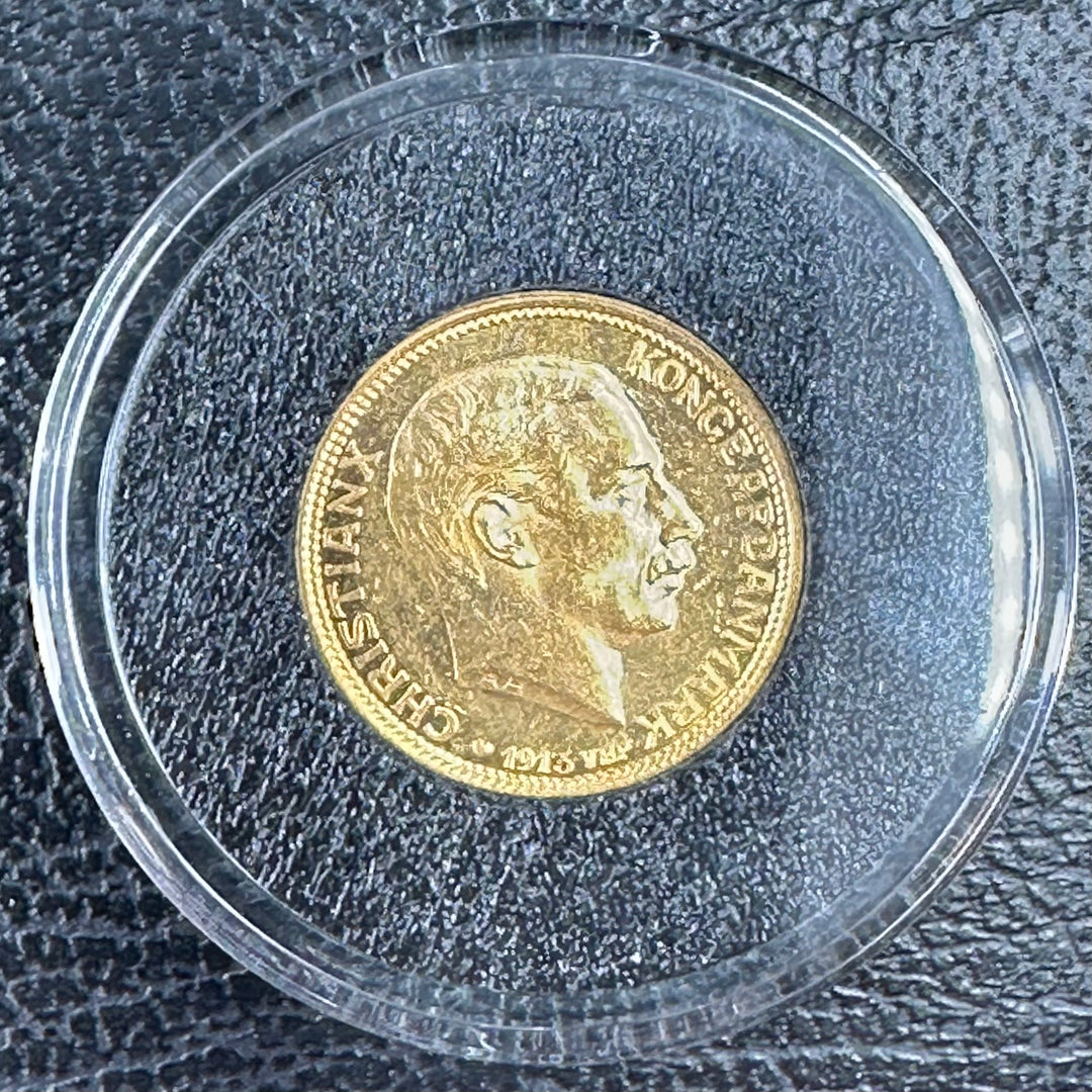 4,48g .900Au(SPOT+2%)10Kroner Danmark 1913