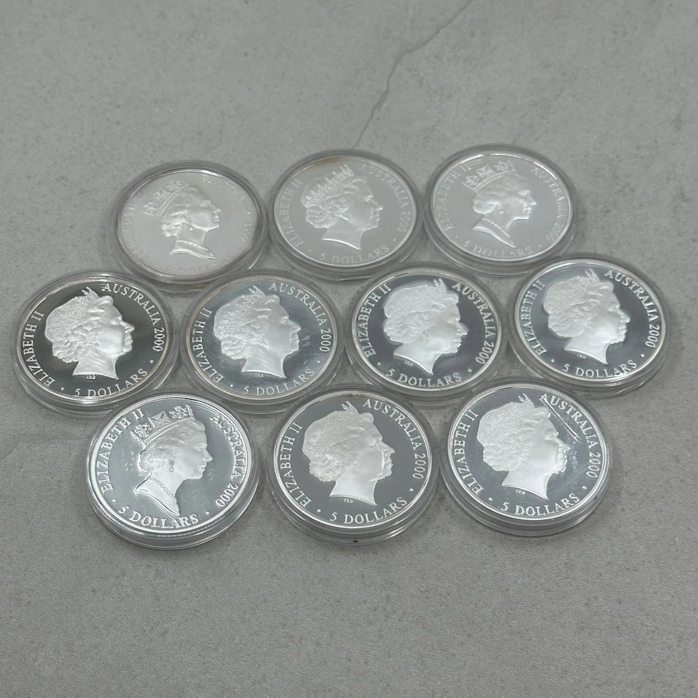 10oz .999Ag (Net) SPOT+2% Diverse minnemynter Sydney OL 2000