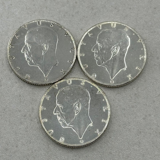 36g .999Ag(NetWeight)(SPOT)2KR Sverige 1938 Minnemynt bosetningen i Delaware(Renset)