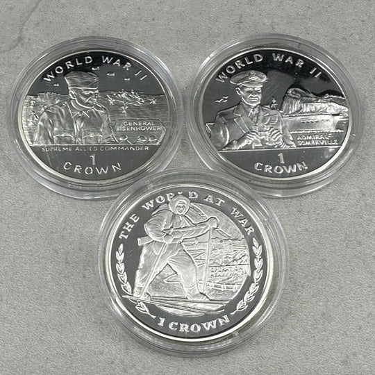 84,84g .925Ag (SPOT) Gibraltar ww2 commemorative coins 94/99