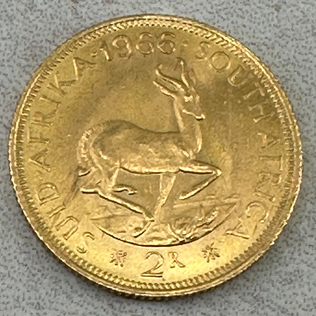 7,98g .917Au 2Rand Sør Afrika 1966