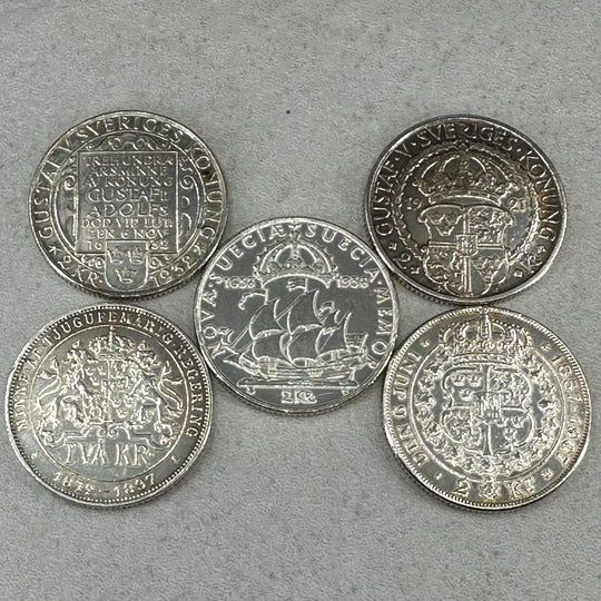 75g .800Ag Diverse 2KR Minnemynter Sverige