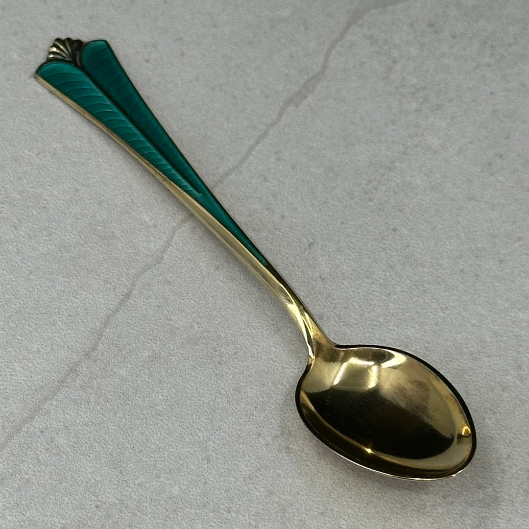 Rådhus m/vifte Kaffeskje Emalje 9,9cm(Obs!forskjellige farger)