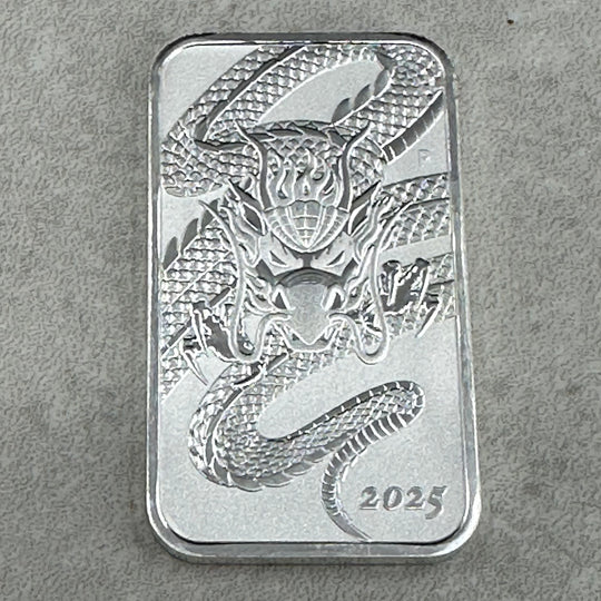 1oz.999Ag 1 Dollar Australian Rectangular Dragon