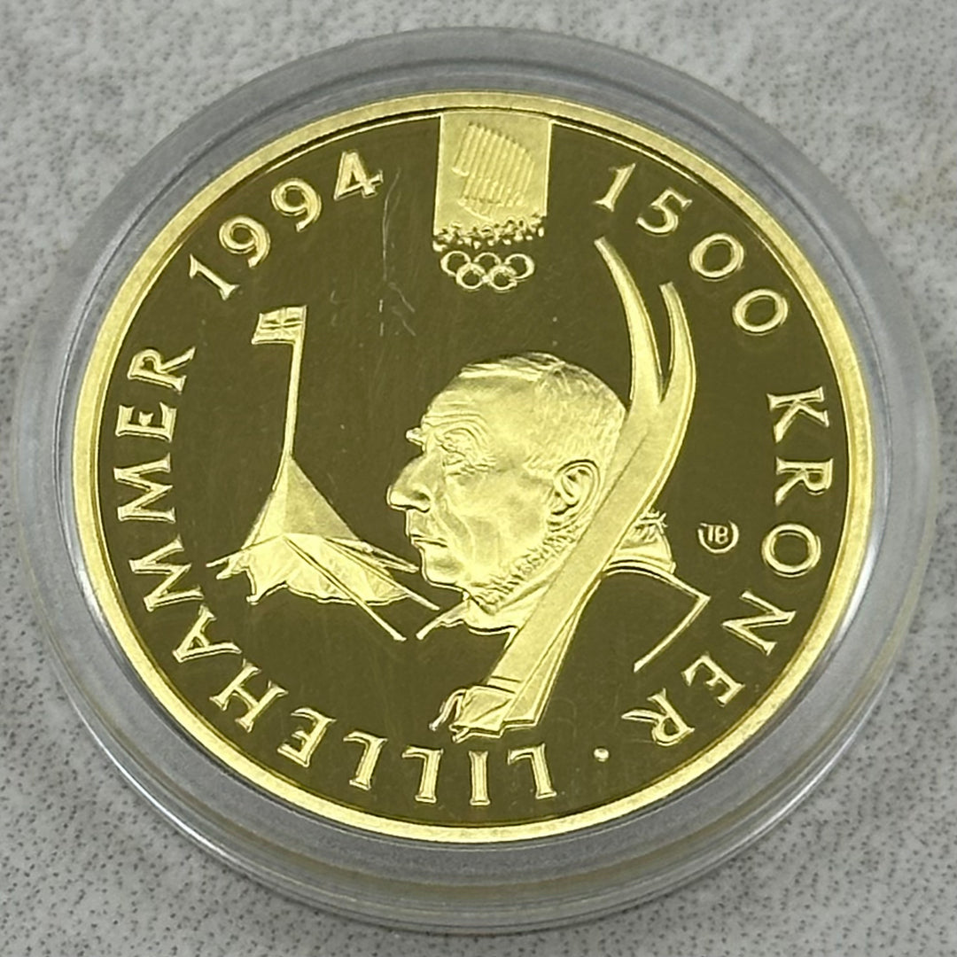 16,96g .917Au 1500kr Norge 1993 Lillehammer OL