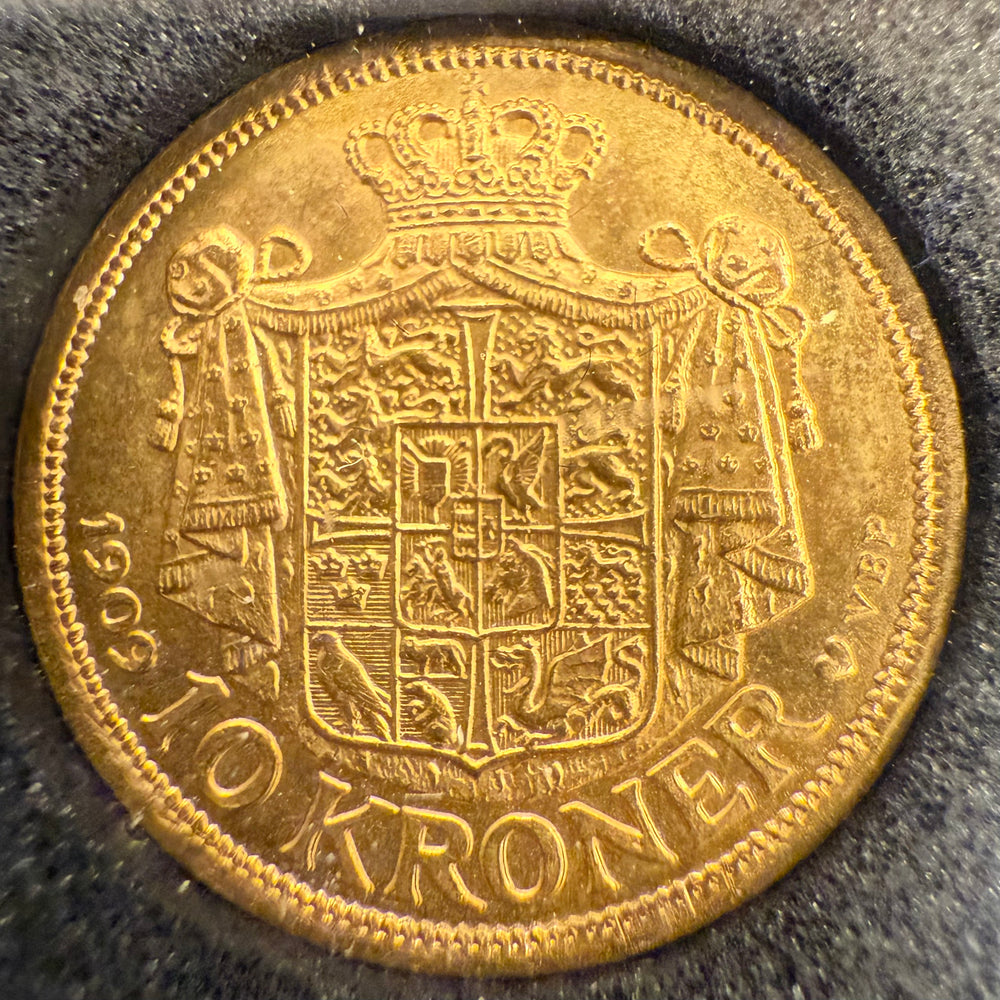 4.49g .900Au (Spot+2%) 10KR 1909 Danmark