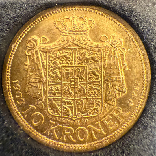 4.49g .900Au (Spot+2%) 10KR 1909 Danmark