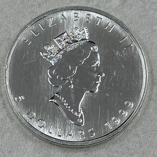 1oz .999Ag Coloured Maple Leaf 1999