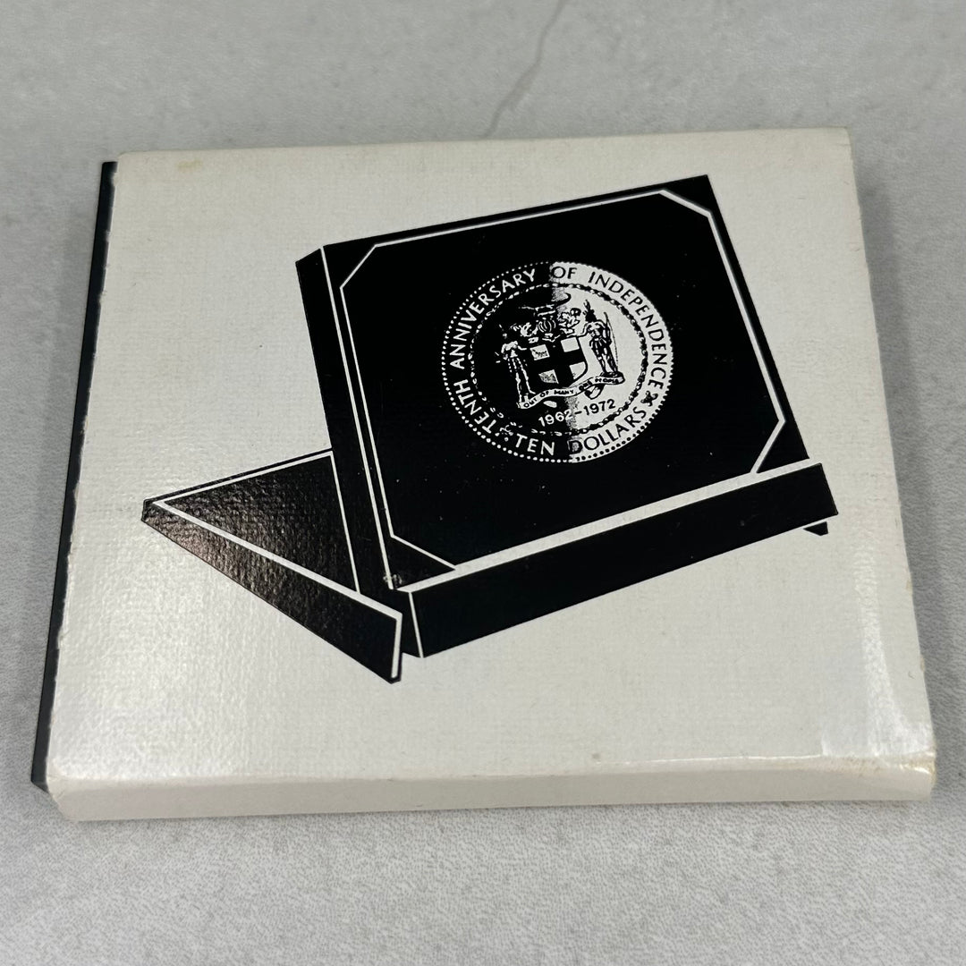 49,2g .925Ag 10 Dollar Jamaica 1972(m/stativ.serfikat og eske)