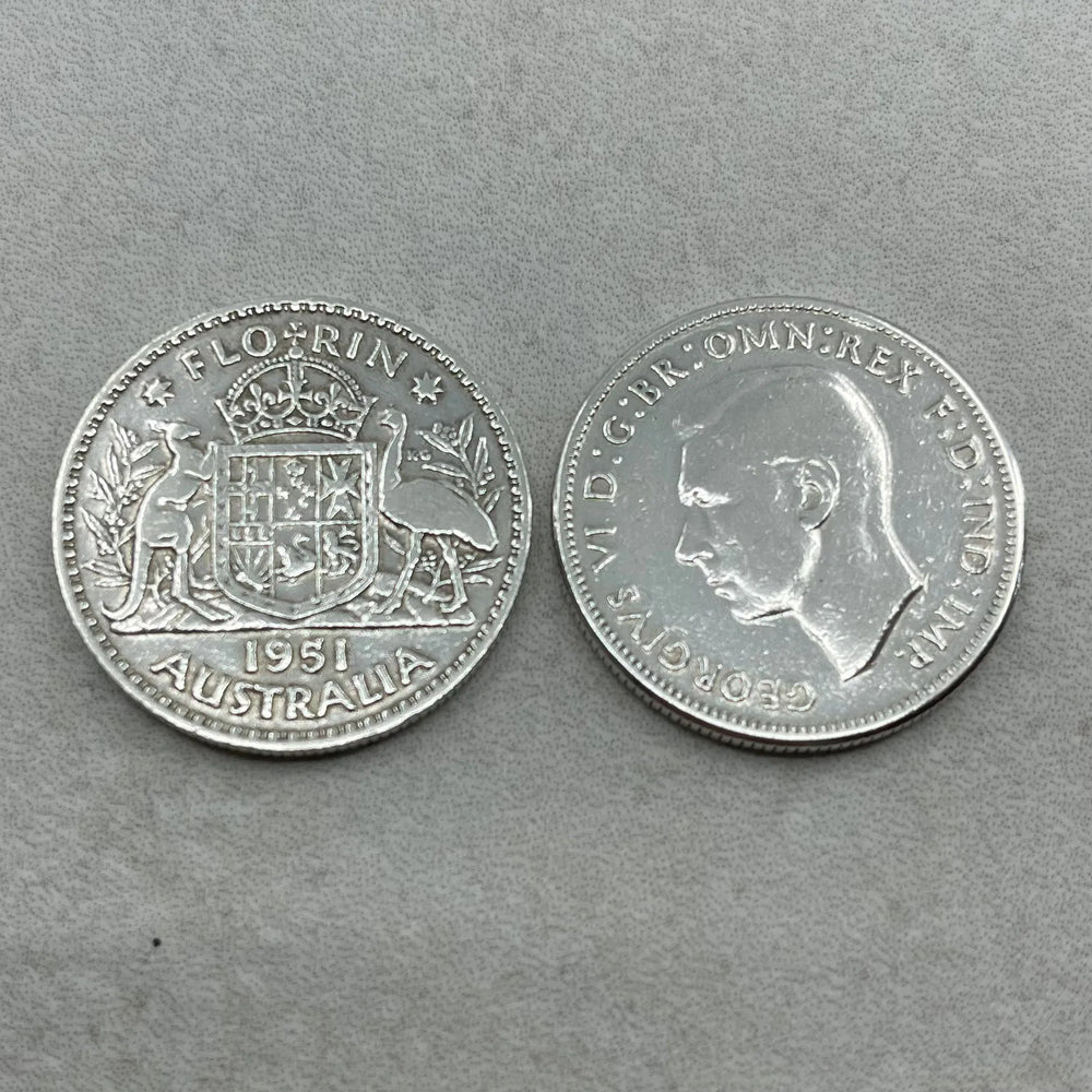 141.3g .999Ag (SPOT) Australian Florin 1946-1952 (Renset)