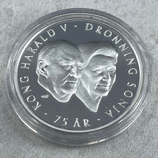 15,55g .999Ag(Netweight)(SPOT)200kr Norge 2012 Kongeparet 75år