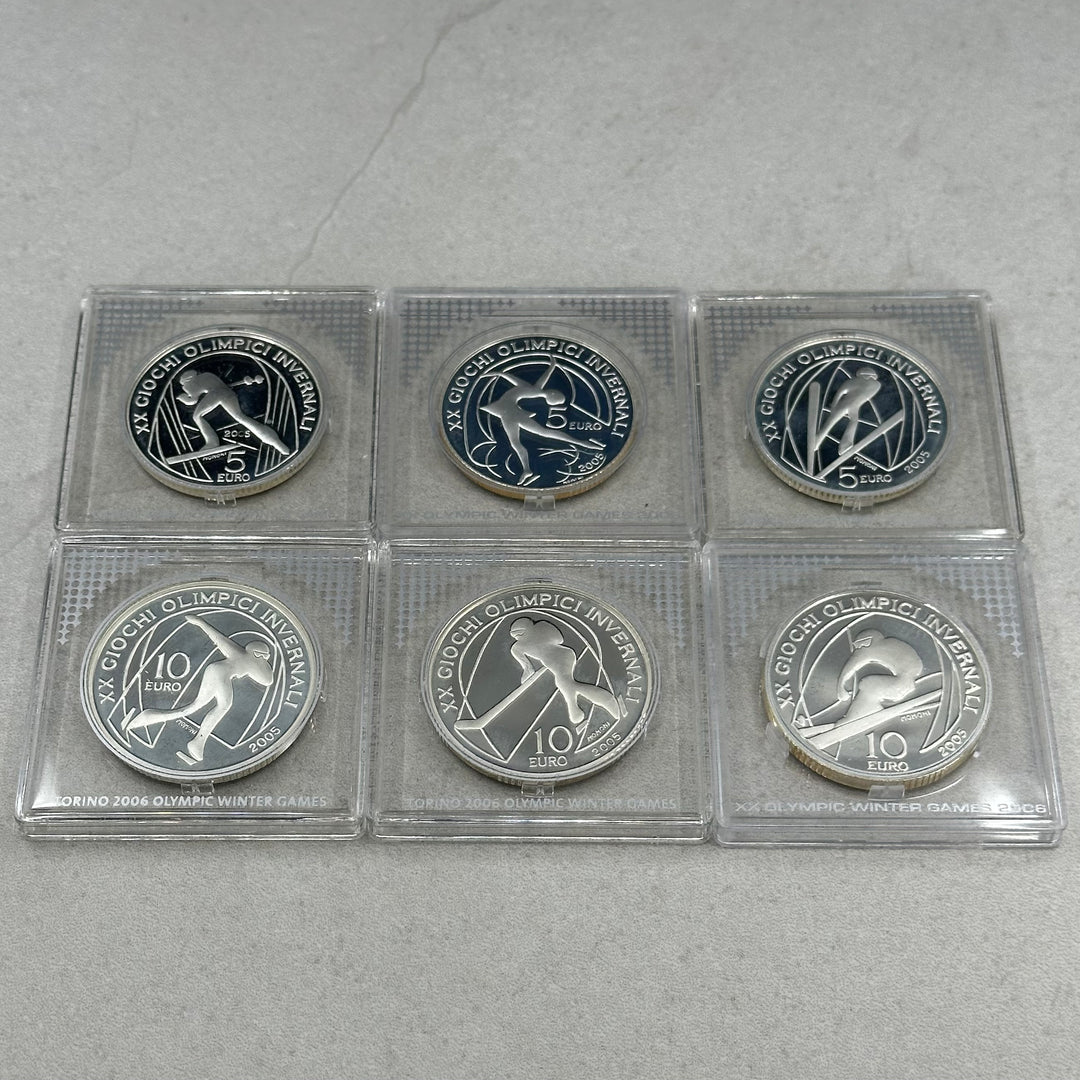 108g .925Ag(SPOT)commemorative coins Torino 2006 Italia 5€/10€