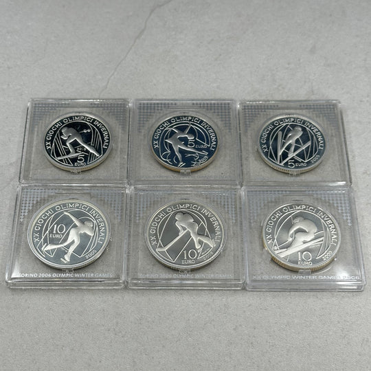 108g .925Ag(SPOT)commemorative coins Torino 2006 Italia 5€/10€