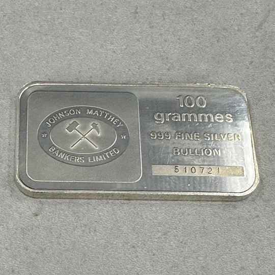 100g .999Ag Johnson Matthey Bullion