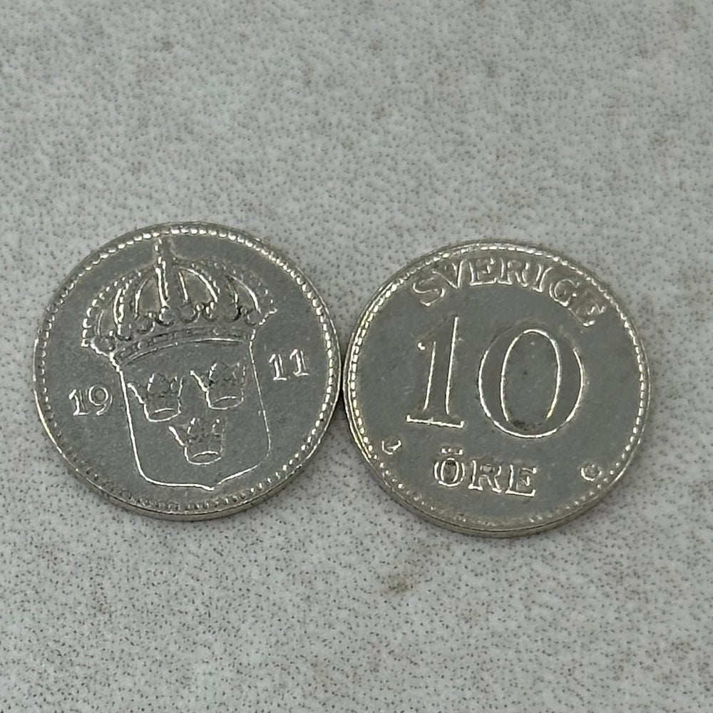 69,6g .999Ag (SPOT) 120STK 10Ører Sverige 1911-1942 (Renset)