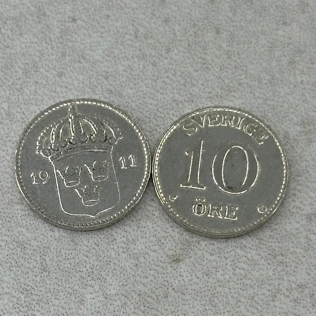 69,6g .999Ag (SPOT) 120STK 10Ører Sverige 1911-1942 (Renset)