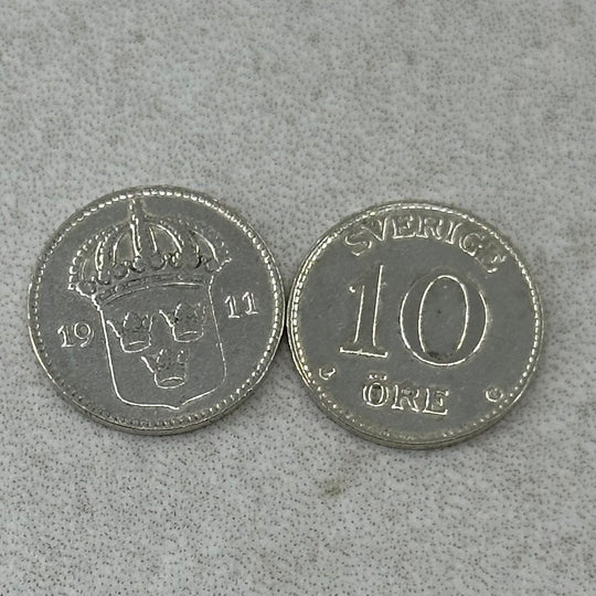 69,6g .999Ag (SPOT) 120STK 10Ører Sverige 1911-1942 (Renset)