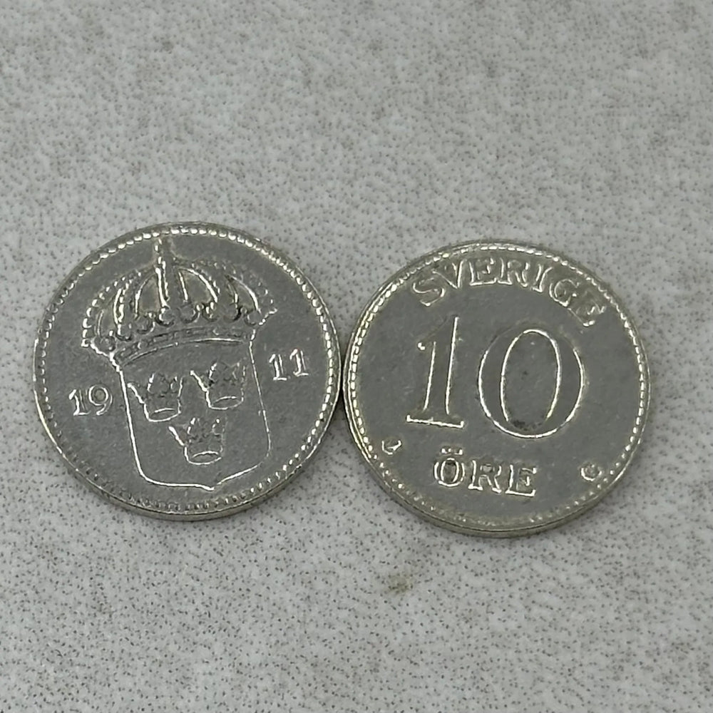 69,6g .999Ag (SPOT) 120STK 10Ører Sverige 1911-1942 (Renset)