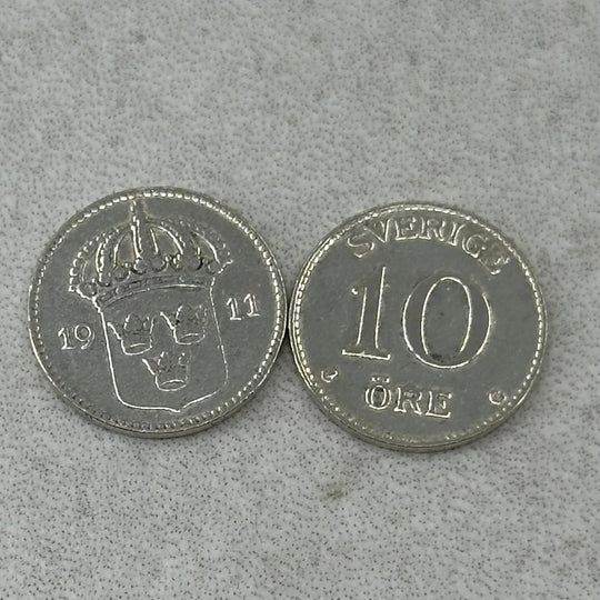 69,6g .999Ag (SPOT) 120STK 10Ører Sverige 1911-1942 (Renset)