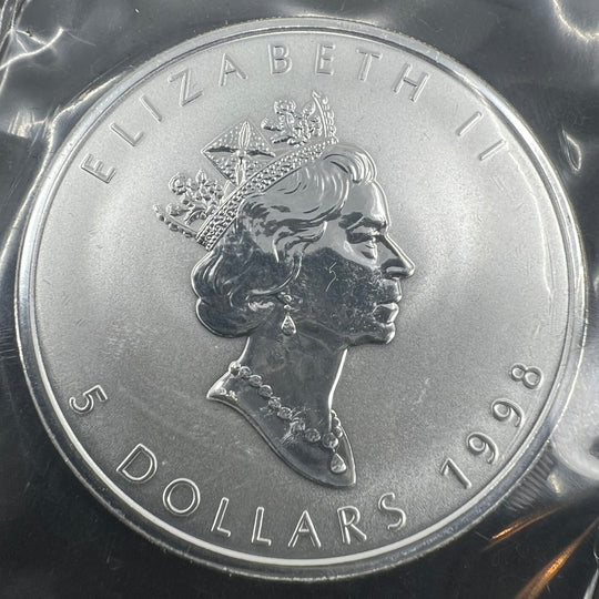 1 oz .999Ag 1998 Maple Leaf Canada (Vakumpakket)