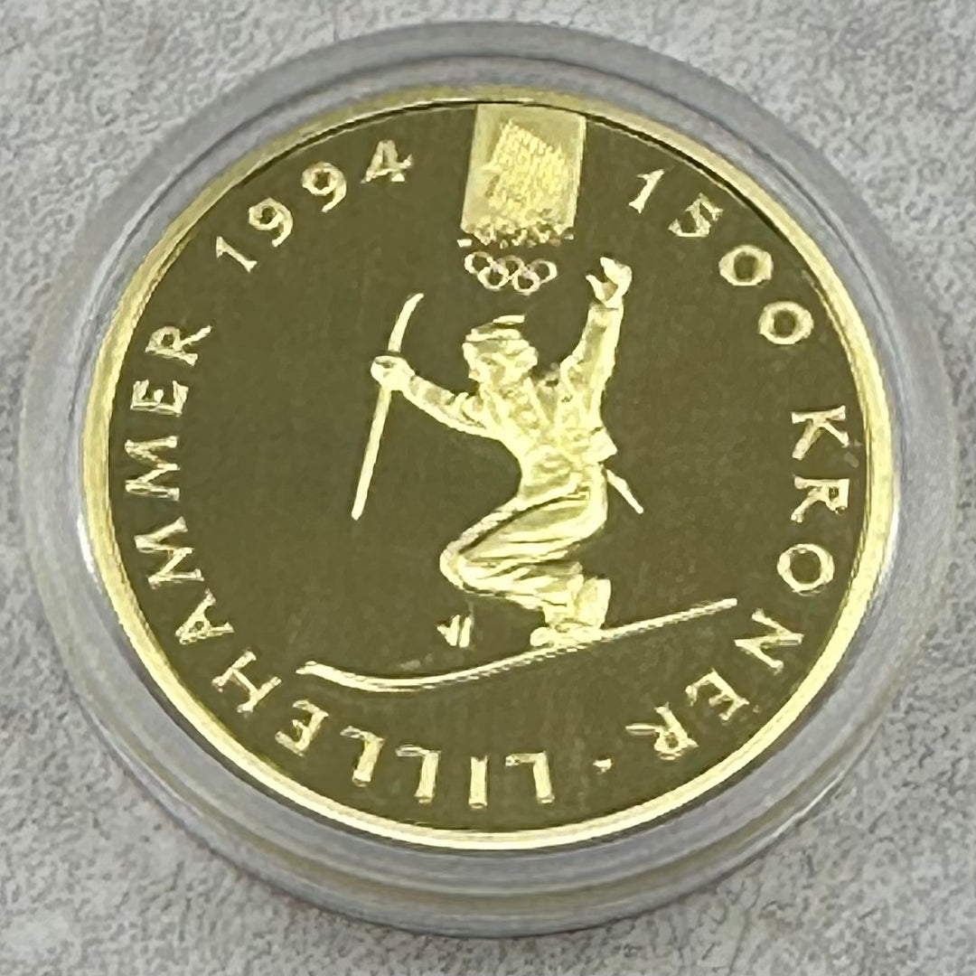 16,96g .917Au 1500kr Norge 1993 Lillehammer OL