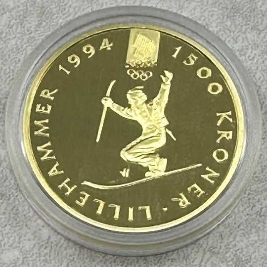 16,96g .917Au 1500kr Norge 1993 Lillehammer OL