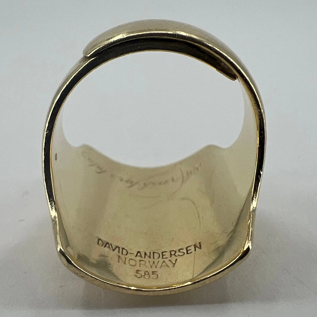 14K gullring David Andersen «Saga serien» Justerbar størrelse