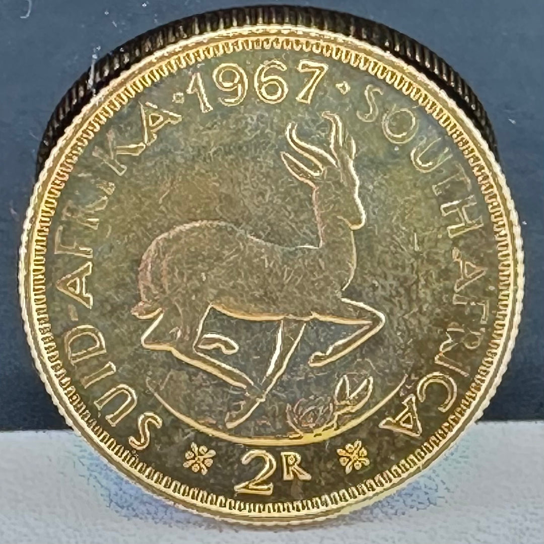 7,98g .917Au 2Rand Sør Afrika 1967