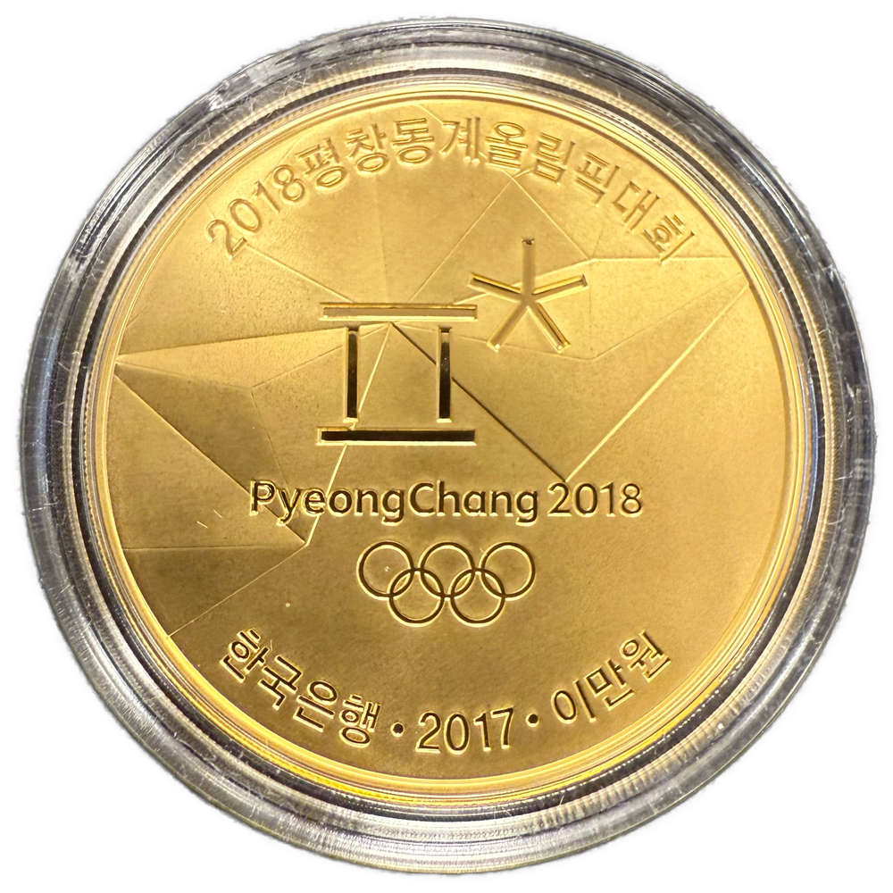 1/2oz .999Au (Spot+2%) 20,000 Won 2018 PyeongChang Winter Olympics