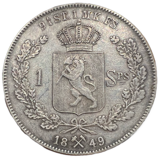 1 Speciedaler 1849 Kv.1+ (flekker)