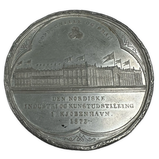 Den Nordiske Industri og Kunstutstilling i Kjøbenhavn 1872 medalje i tinn