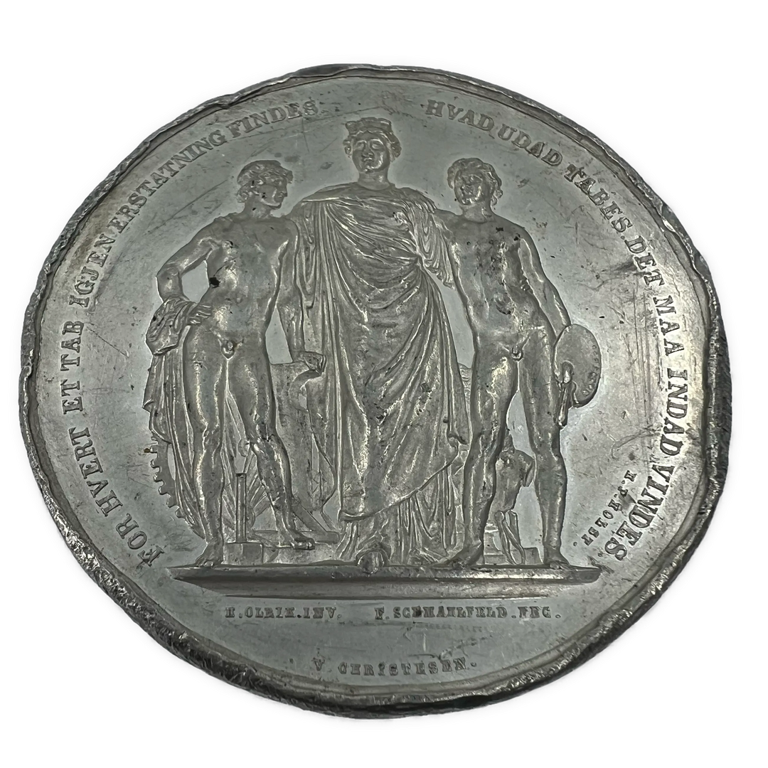 Den Nordiske Industri og Kunstutstilling i Kjøbenhavn 1872 medalje i tinn